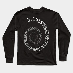 PI Spiral 004 White to Black Long Sleeve T-Shirt